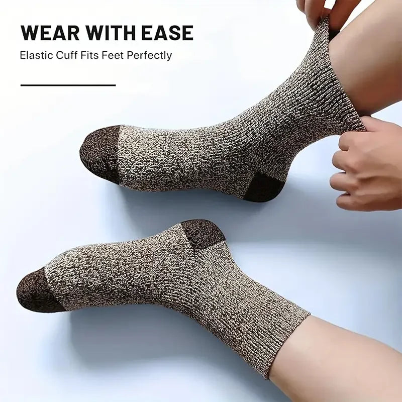 5 Pairs Merino Wool Thermal Hiking Socks