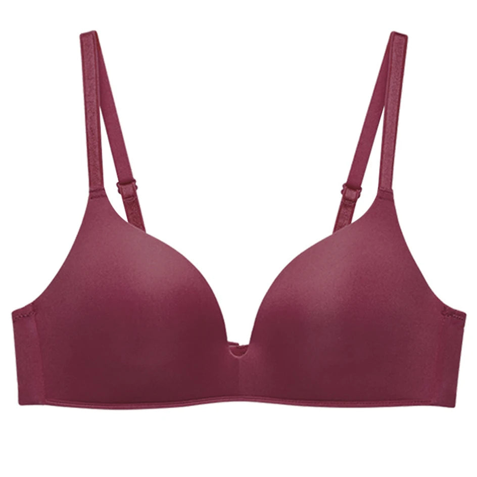 Silk Wireless Push-Up Bra, Comfortable Lingerie