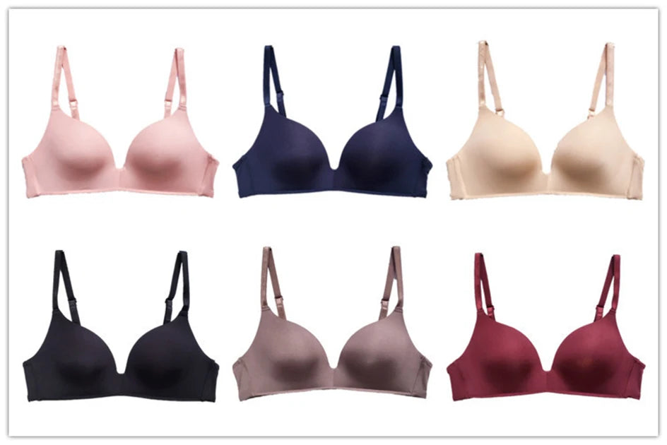 Silk Wireless Push-Up Bra, Comfortable Lingerie