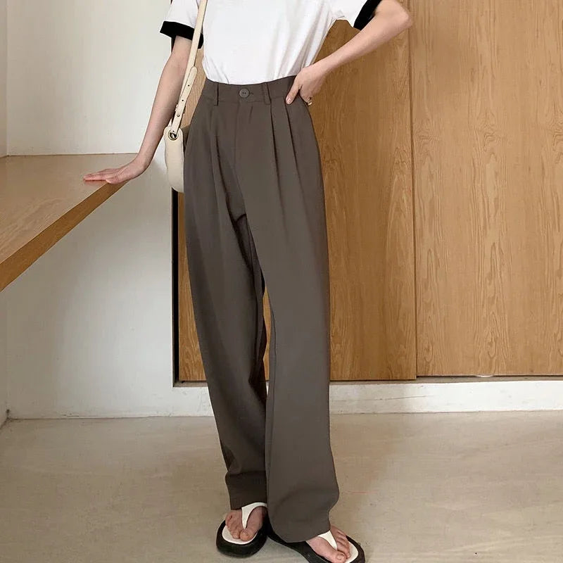 High Waist Stylish Loose Office Pants