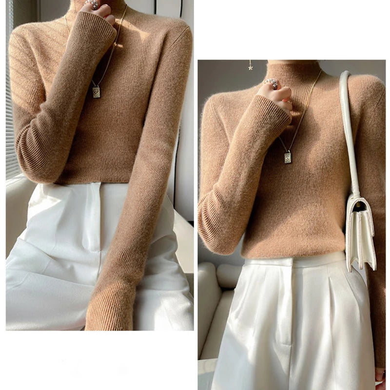 Half Turtleneck Knitted Sweater