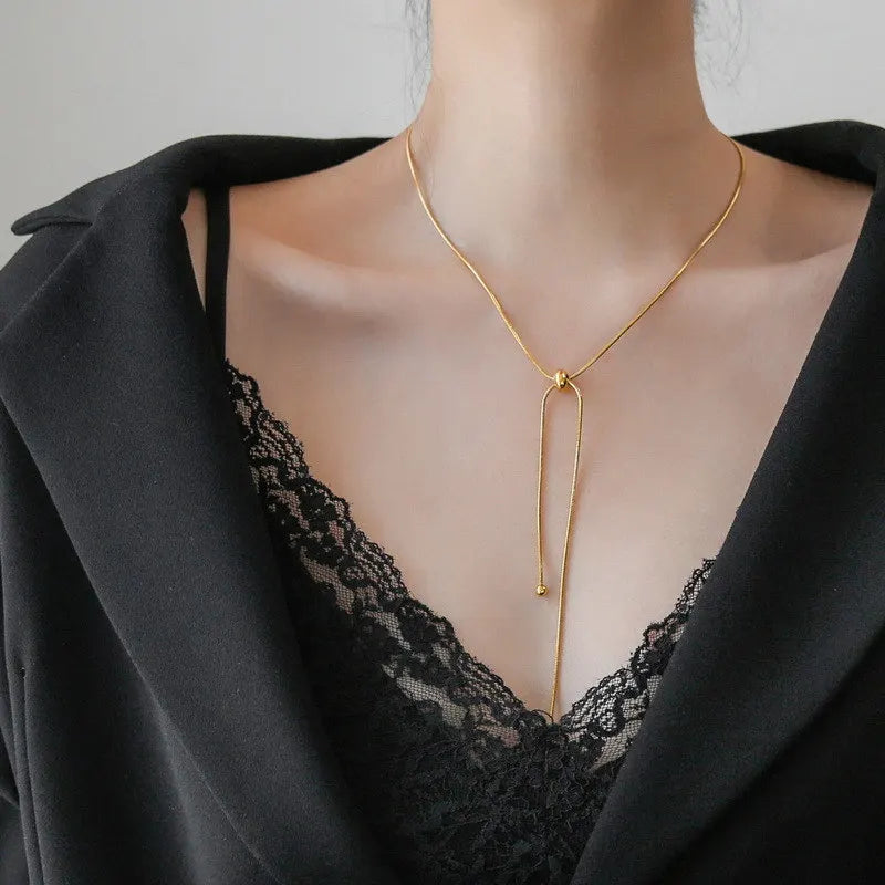 Trendy Adjustable Long Tassel Necklace