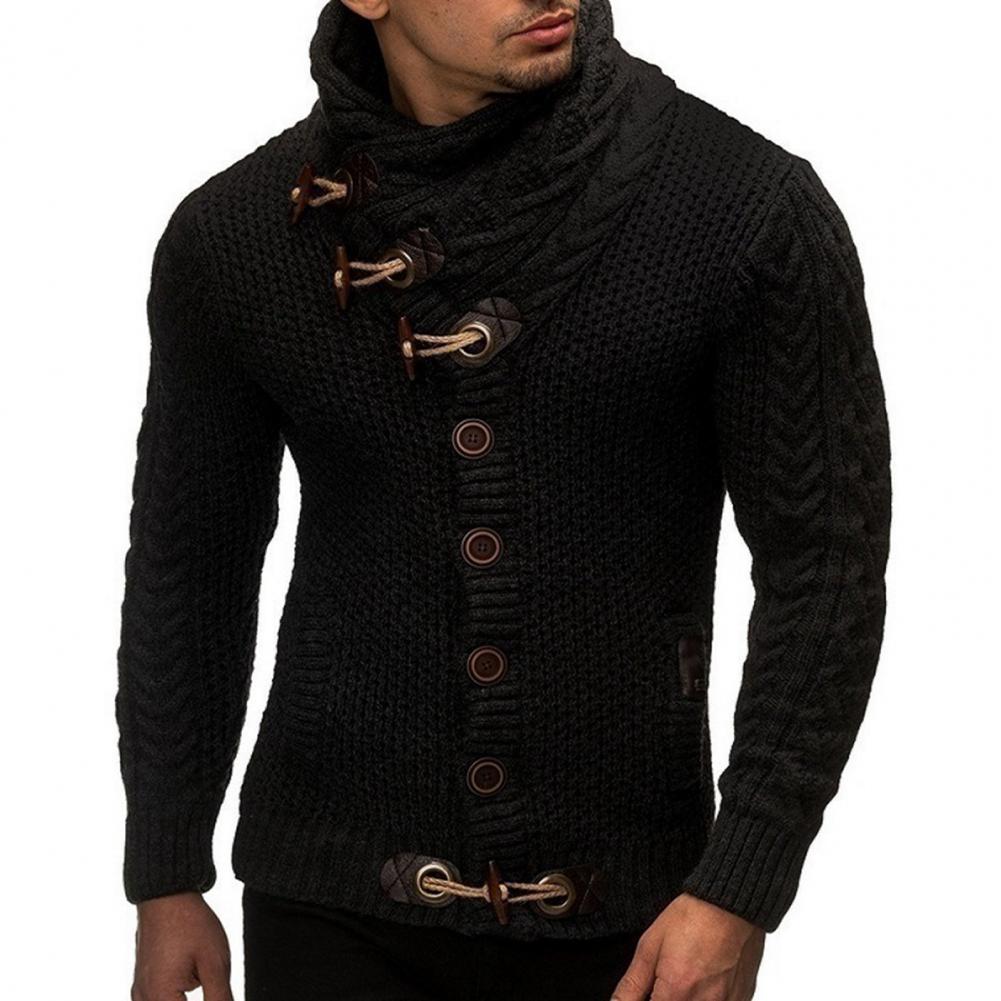 Men's High Collar Knitted Sweater