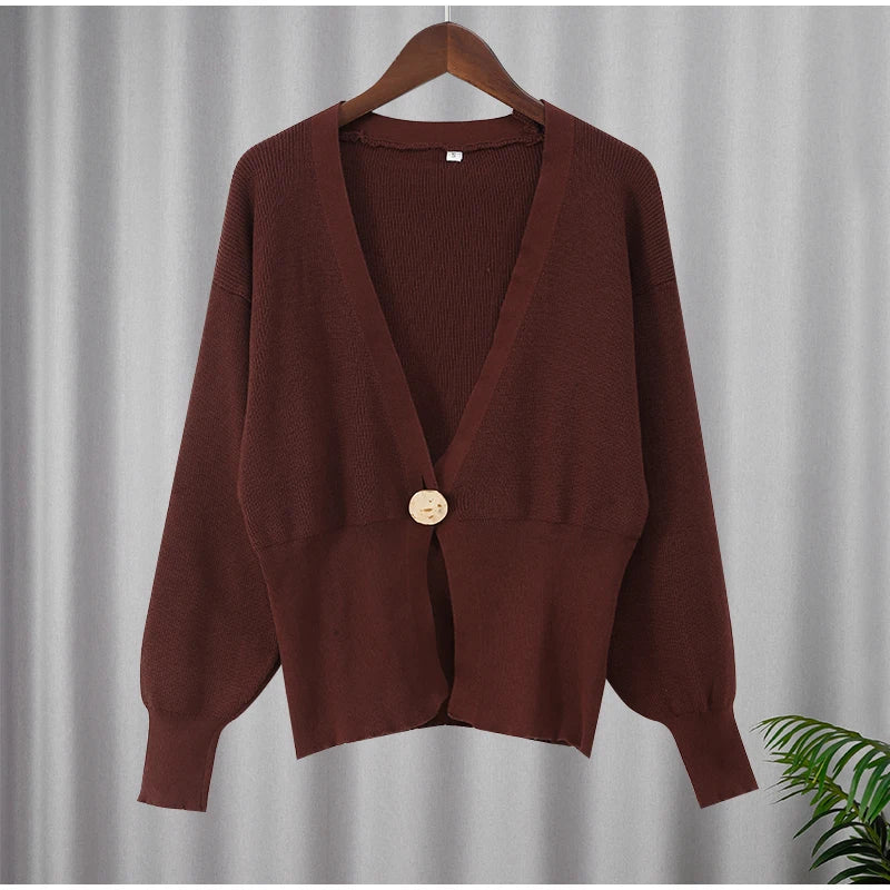 Chic Button Knitted Top Cardigan