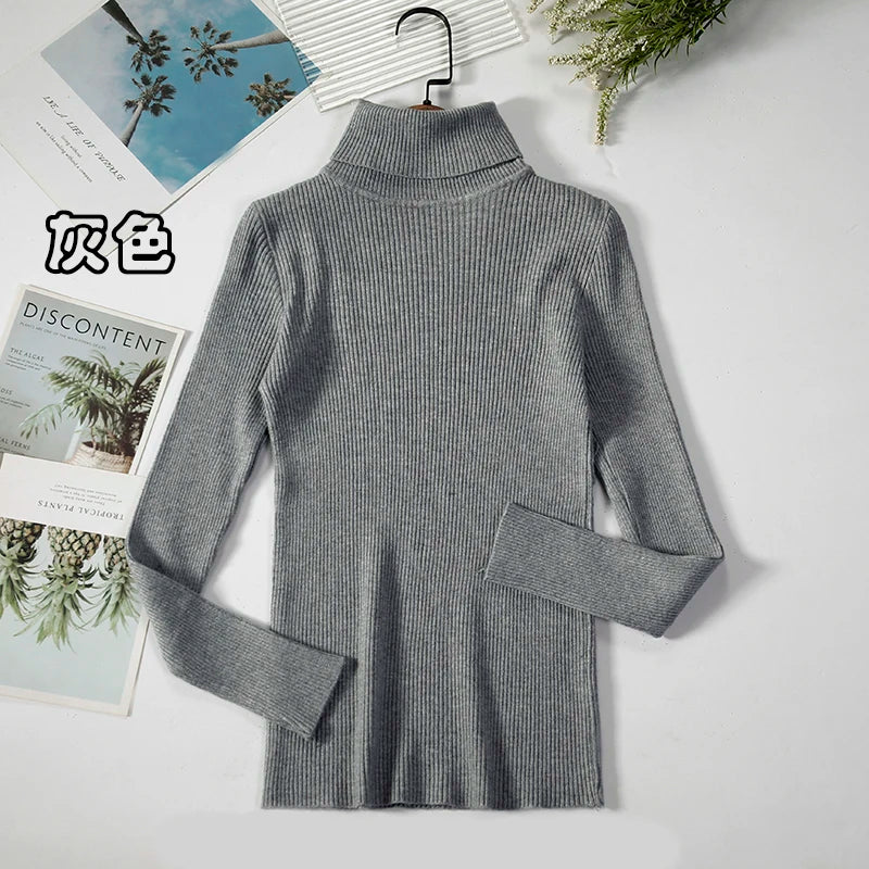 Women's Casual Turtleneck Knit Sweater