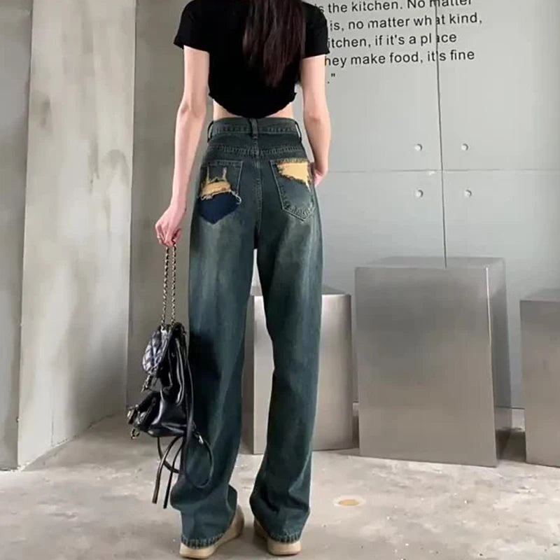 High-Waisted Wide Leg Jeans