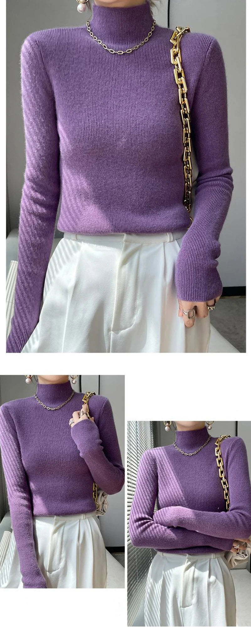 Half Turtleneck Knitted Sweater