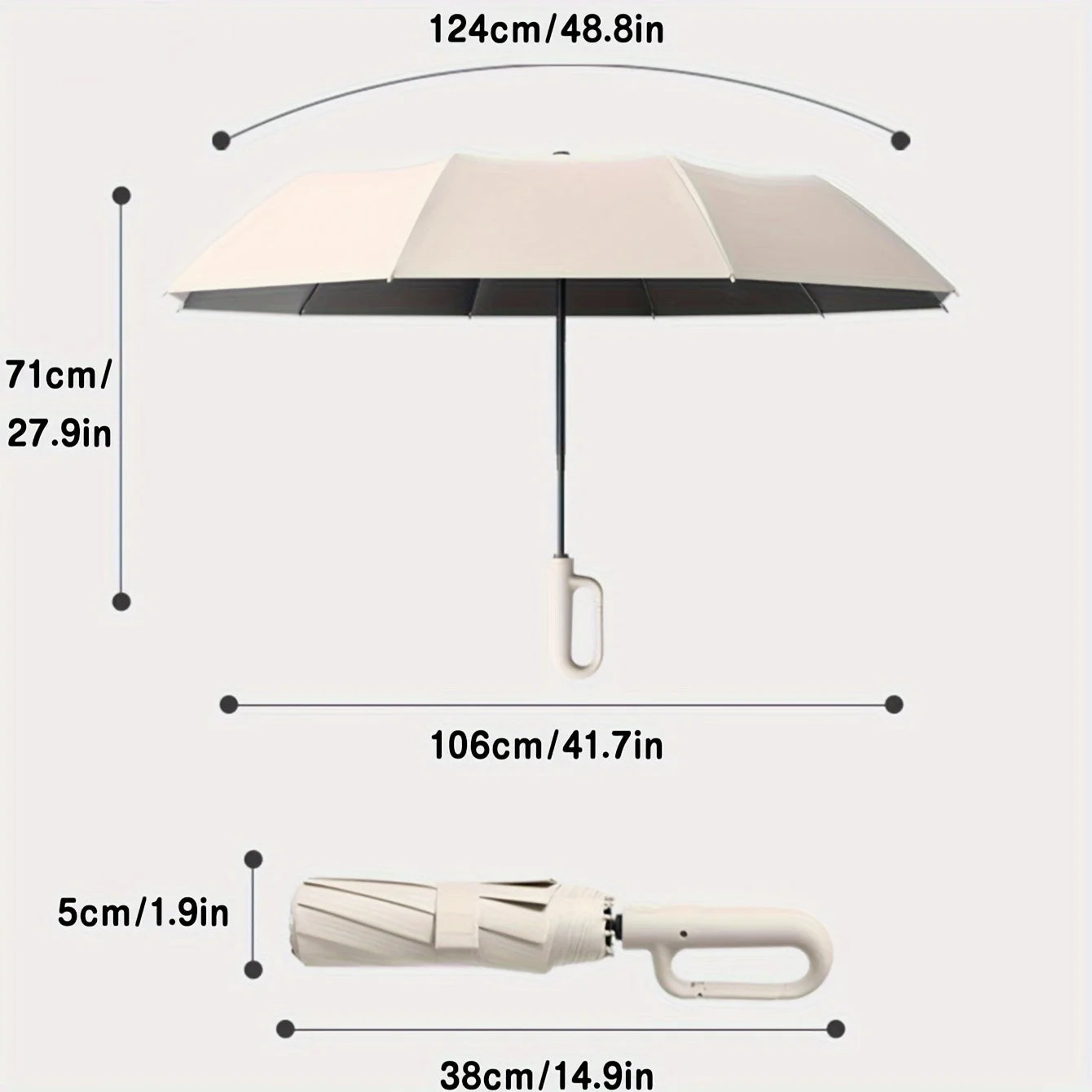 30-Bone Windproof Folding Umbrella