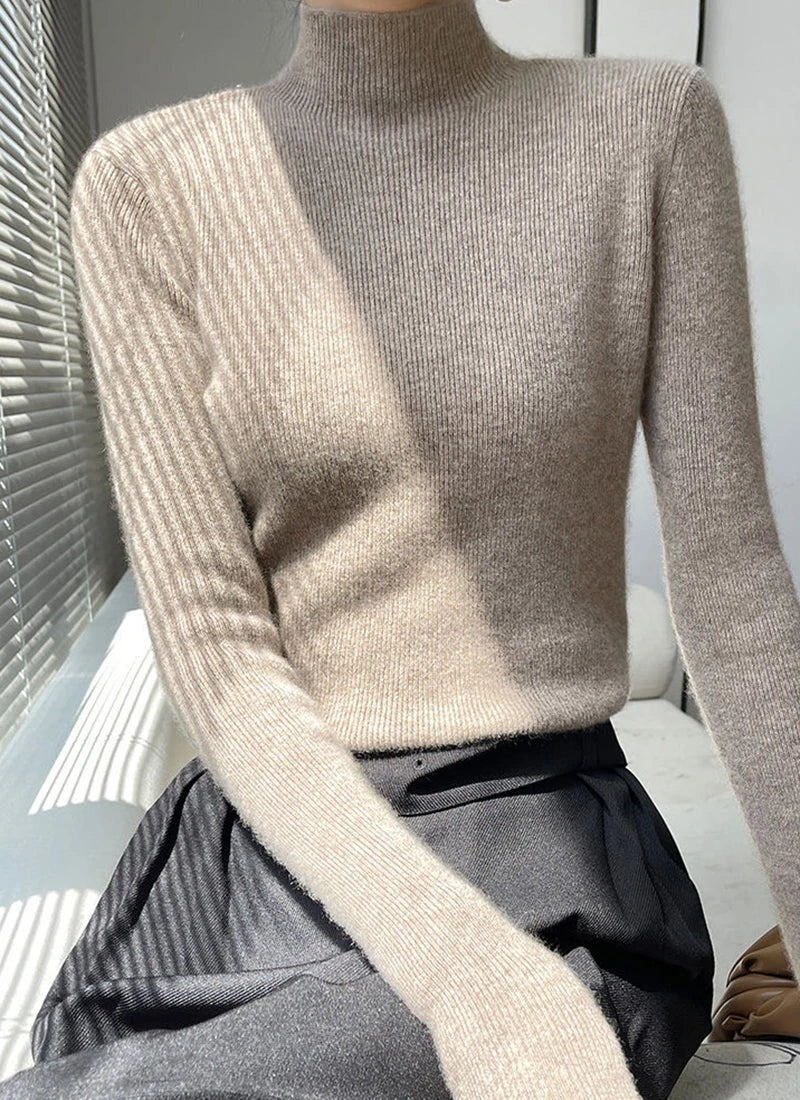 Half Turtleneck Knitted Sweater