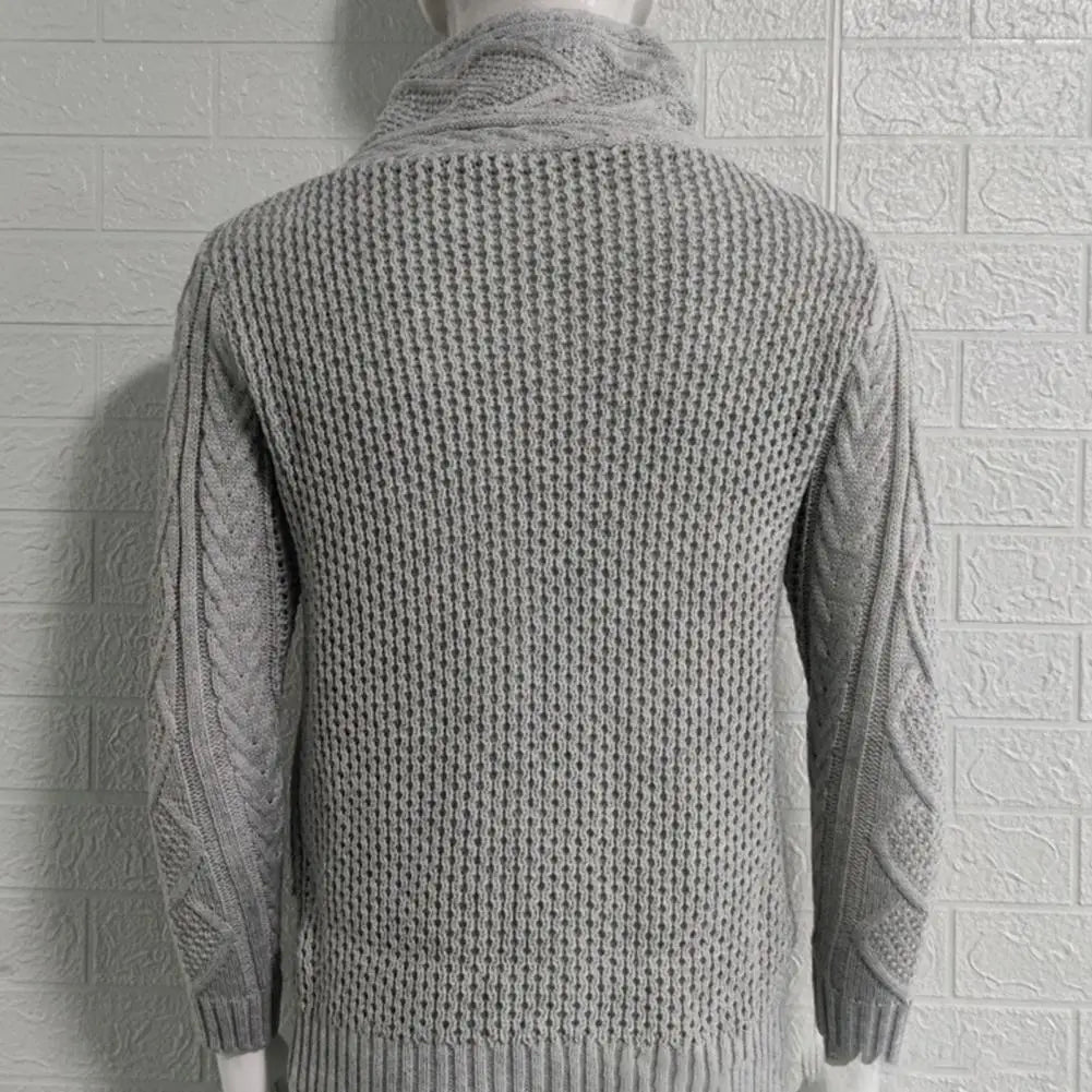 Men's High Collar Knitted Sweater