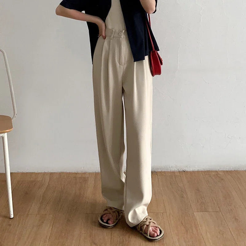 High Waist Stylish Loose Office Pants