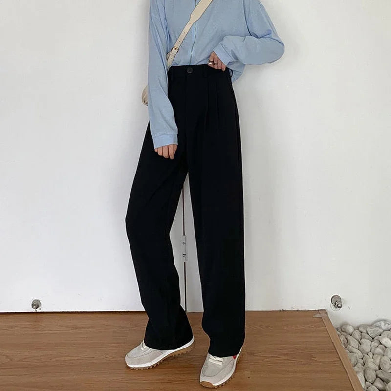 High Waist Stylish Loose Office Pants