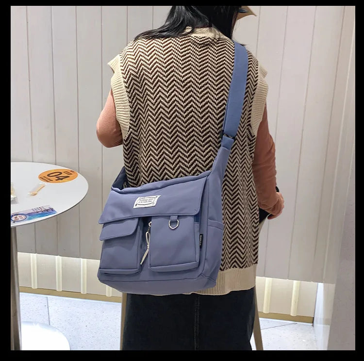 Korean Ulzzang Multi-Pocket Crossbody Bag