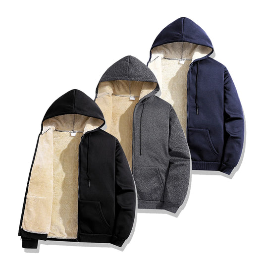 Men's Lambswool Hooded Jacket