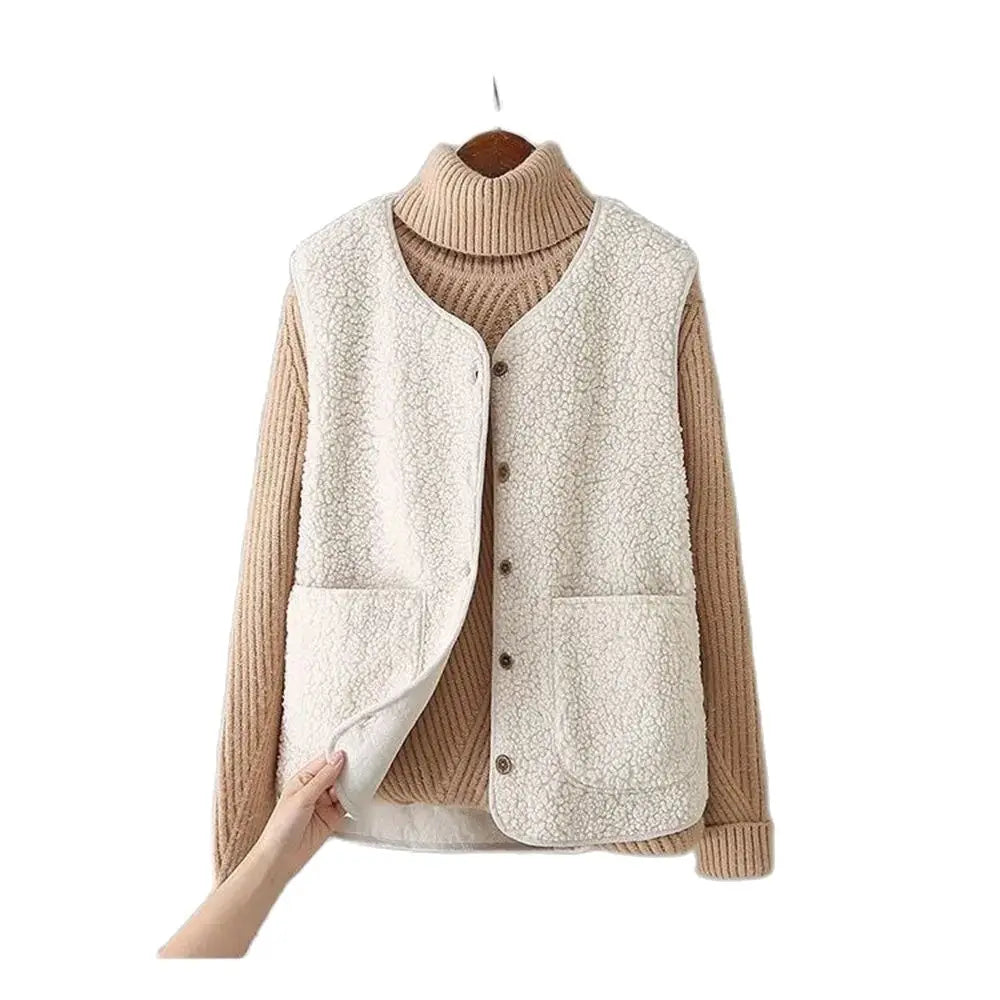 Lamb Wool Sleeveless Jacket