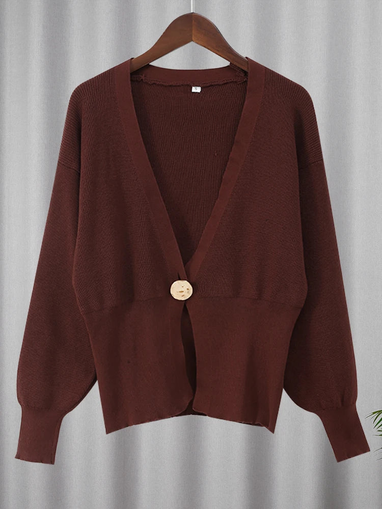 Chic Button Knitted Top Cardigan