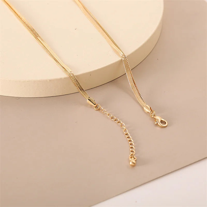 Trendy Gold Snake Chain Necklace