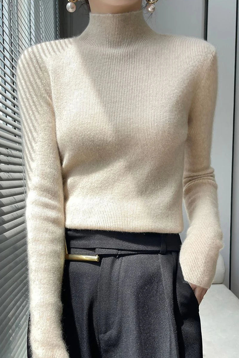 Half Turtleneck Knitted Sweater