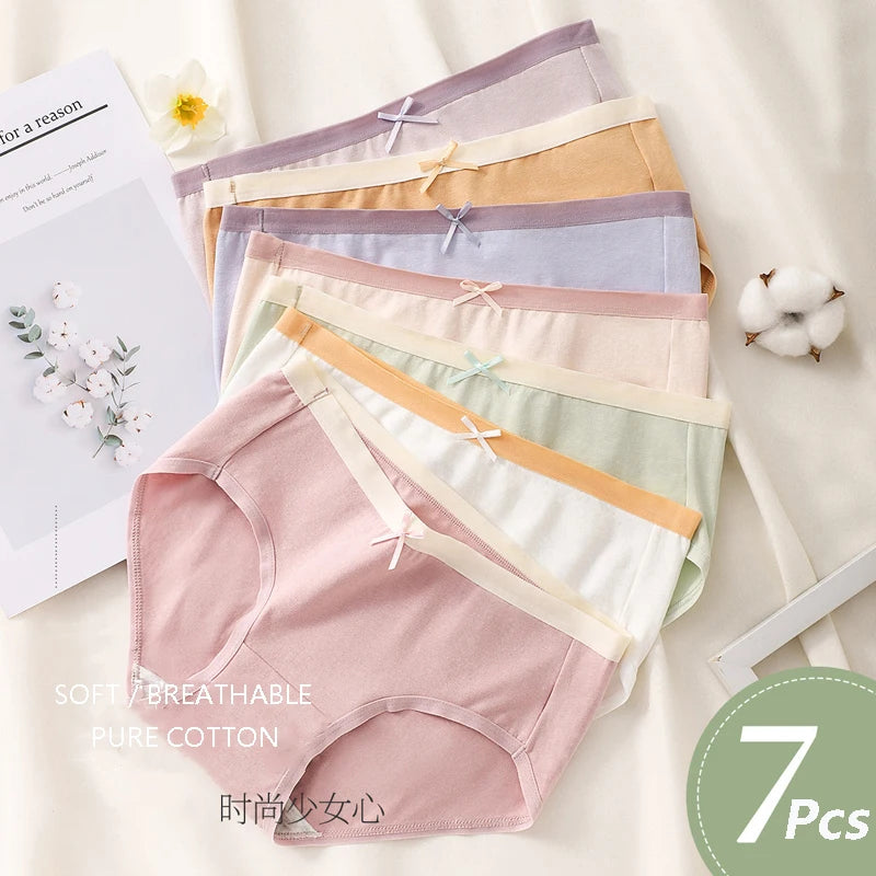 7Pcs Cotton Undergarment briefs Set