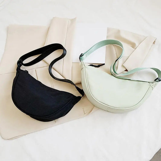 Crescent Nylon Crossbody Sling Bag