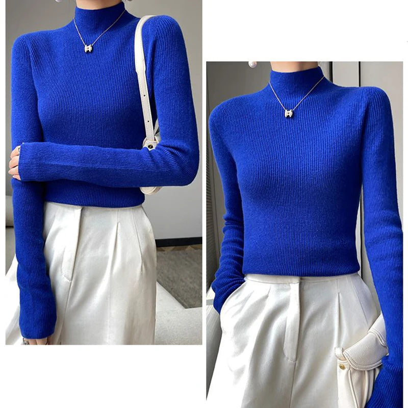 Half Turtleneck Knitted Sweater