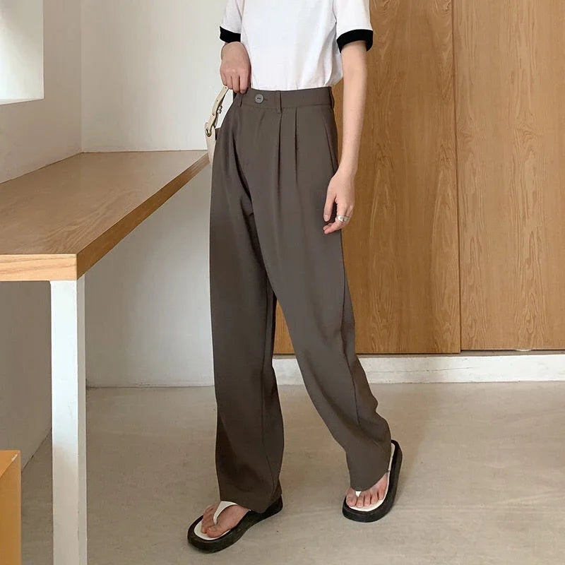 High Waist Stylish Loose Office Pants