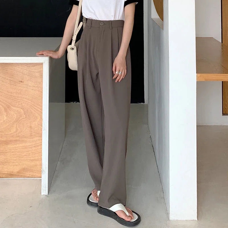 High Waist Stylish Loose Office Pants