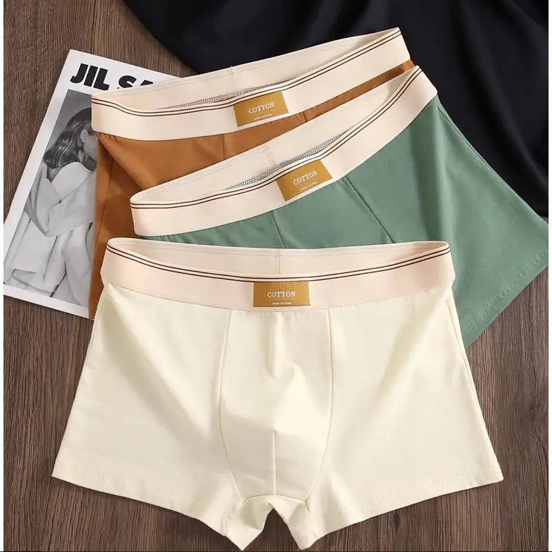 3Pc Luxury Men's Breathable Cotton Boxer Shorts