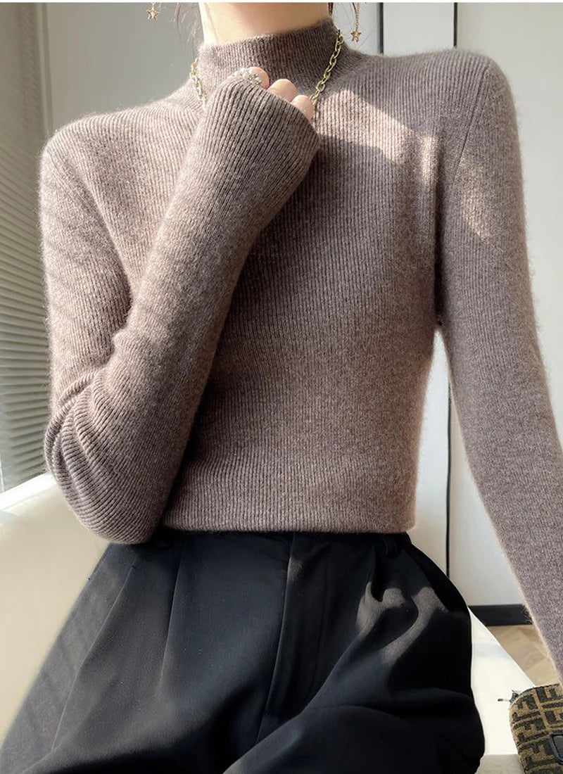 Half Turtleneck Knitted Sweater