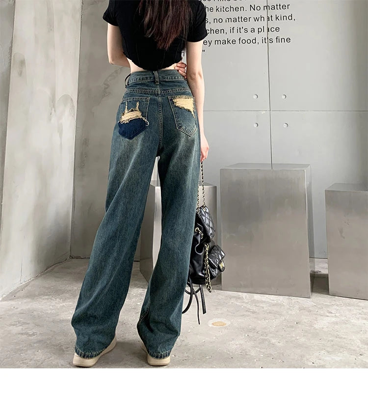 High-Waisted Wide Leg Jeans