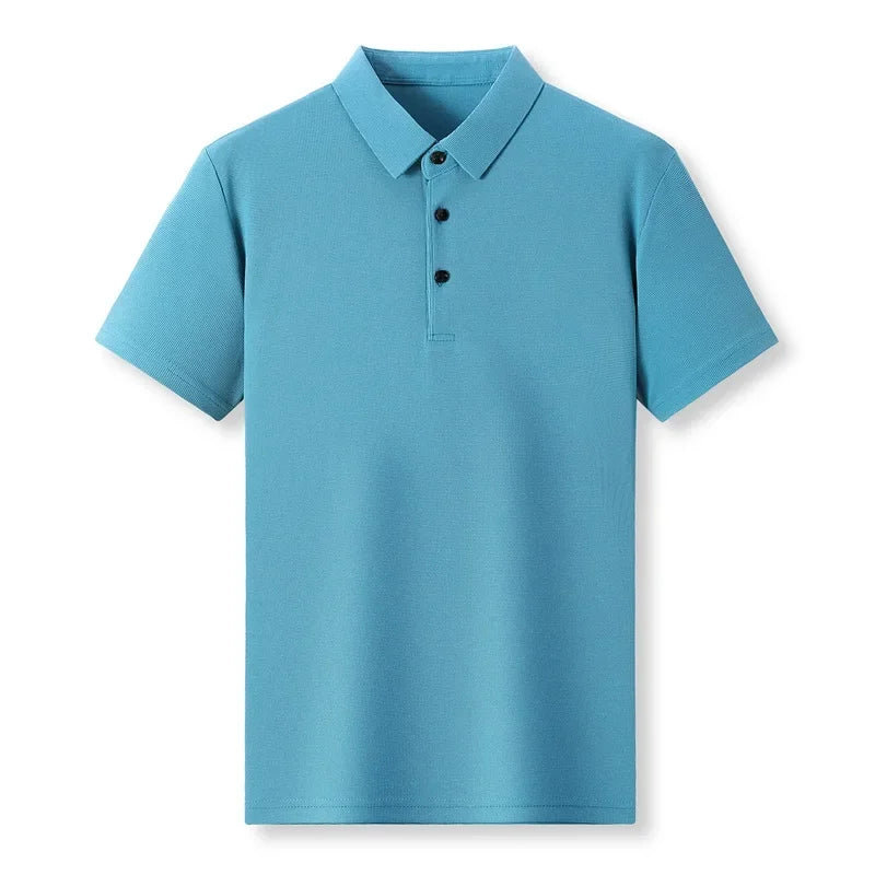 Men's Waffle Casual Knit Polo Shirt