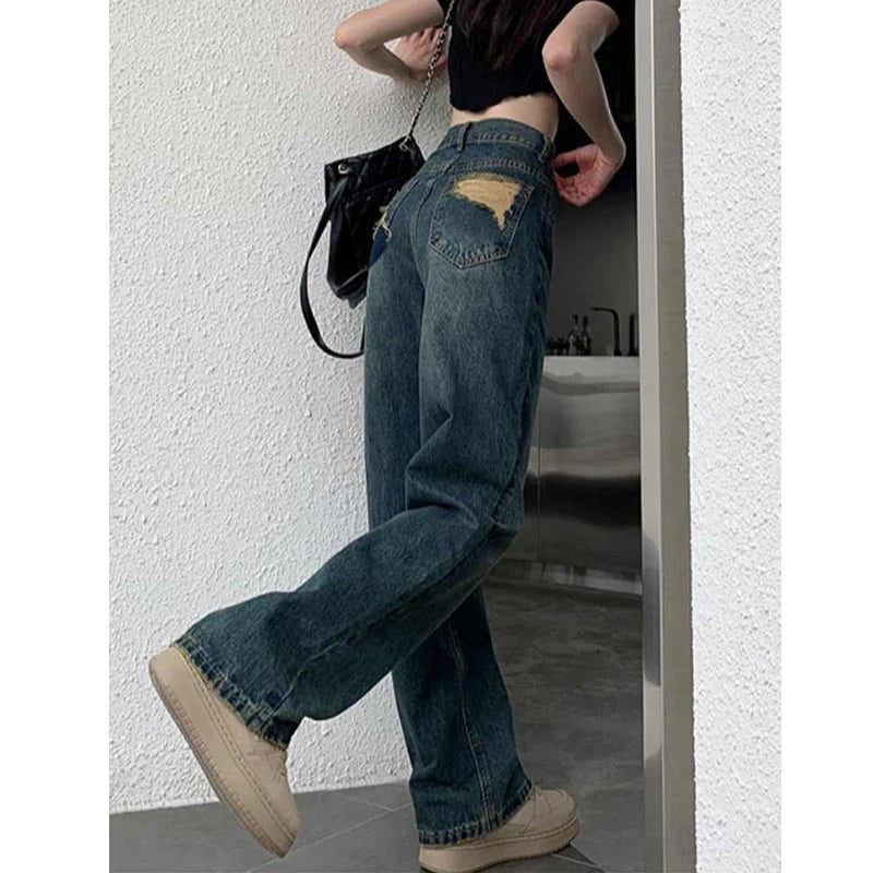 High-Waisted Wide Leg Jeans