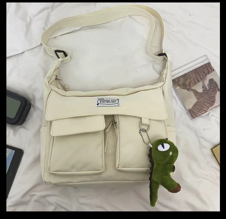 Korean Ulzzang Multi-Pocket Crossbody Bag