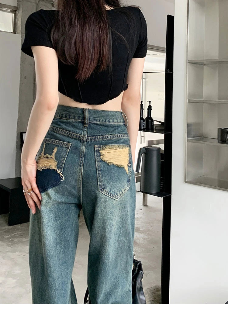 High-Waisted Wide Leg Jeans