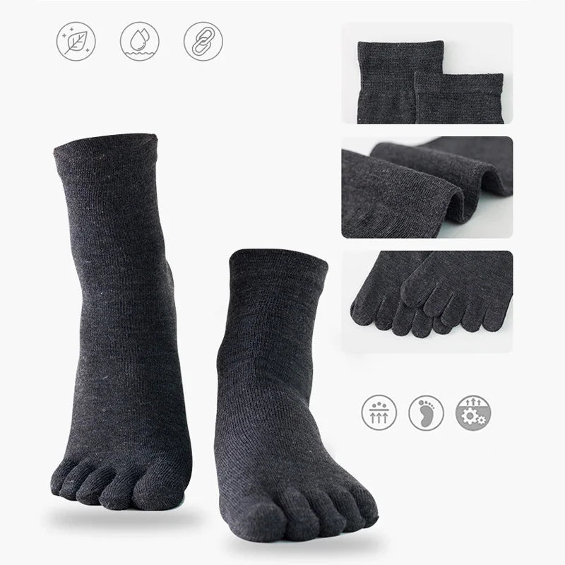 Comfortable Unisex Cotton Toe Socks