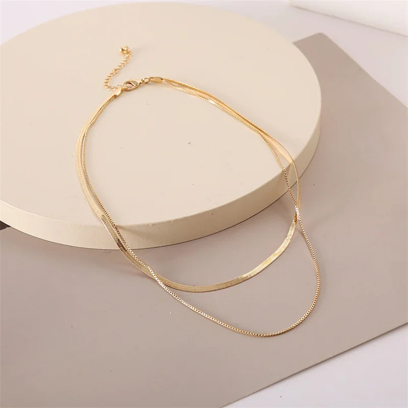 Trendy Gold Snake Chain Necklace