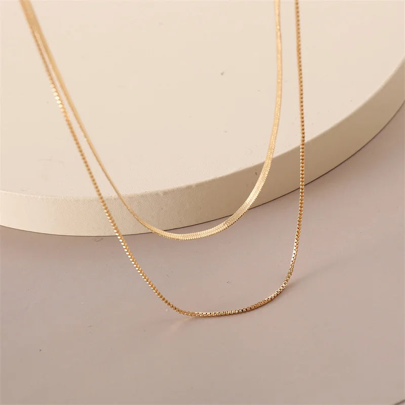 Trendy Gold Snake Chain Necklace