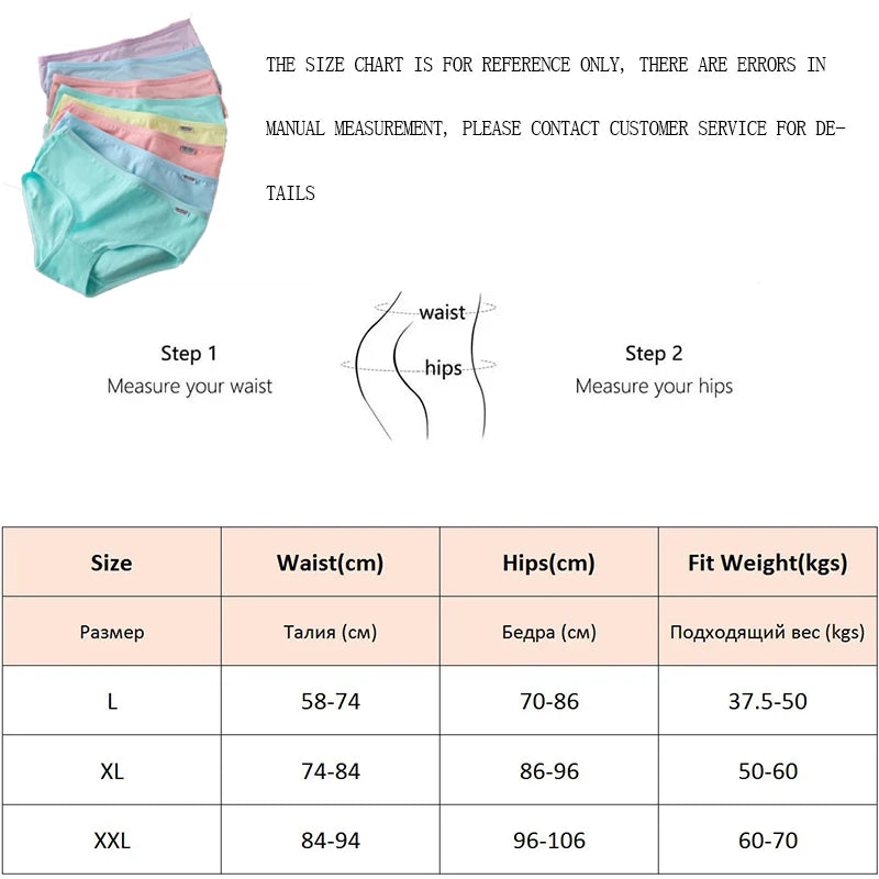 3Pc Set Candy Color Cotton Undergarments