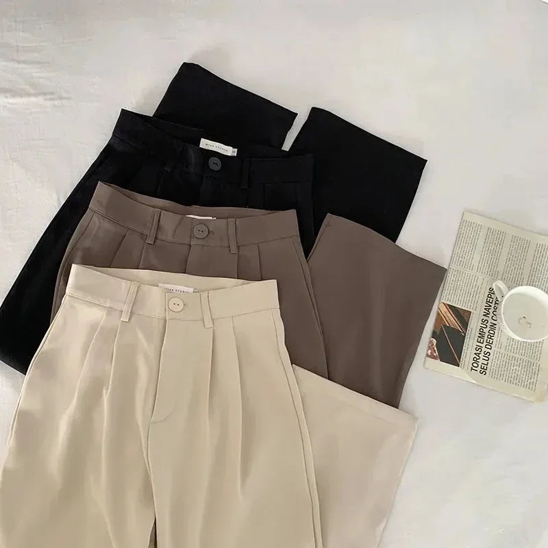 High Waist Stylish Loose Office Pants