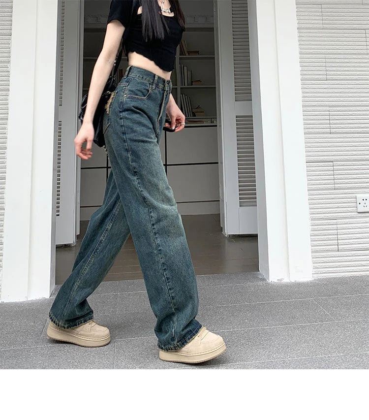 High-Waisted Wide Leg Jeans