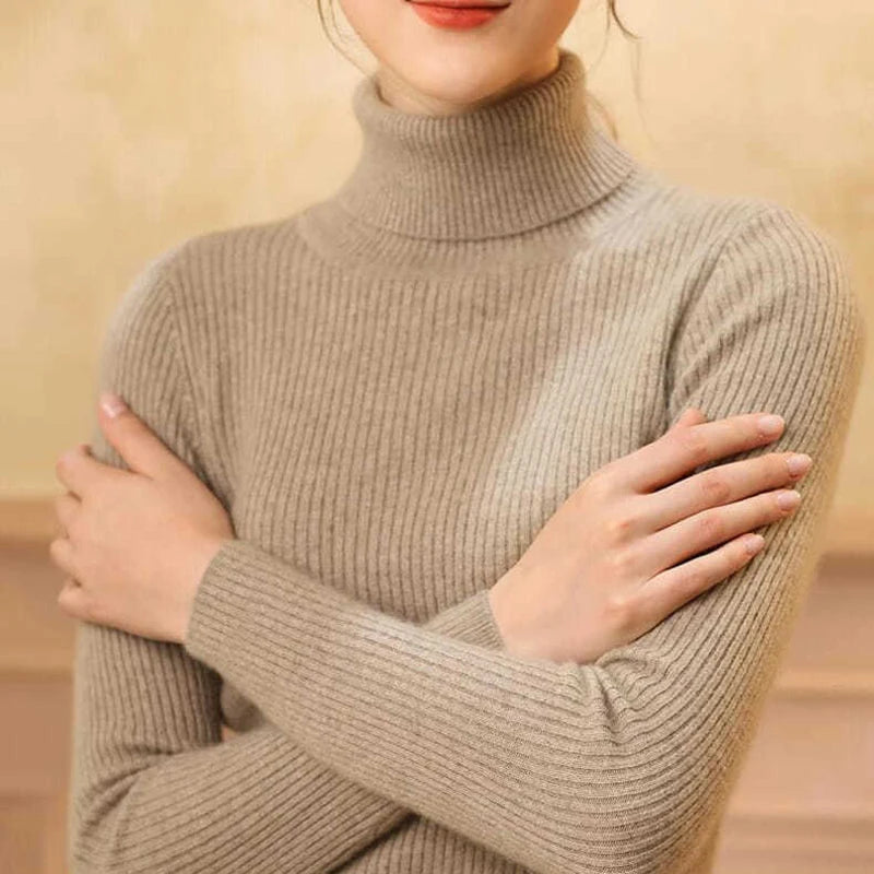 Women's Casual Turtleneck Knit Sweater