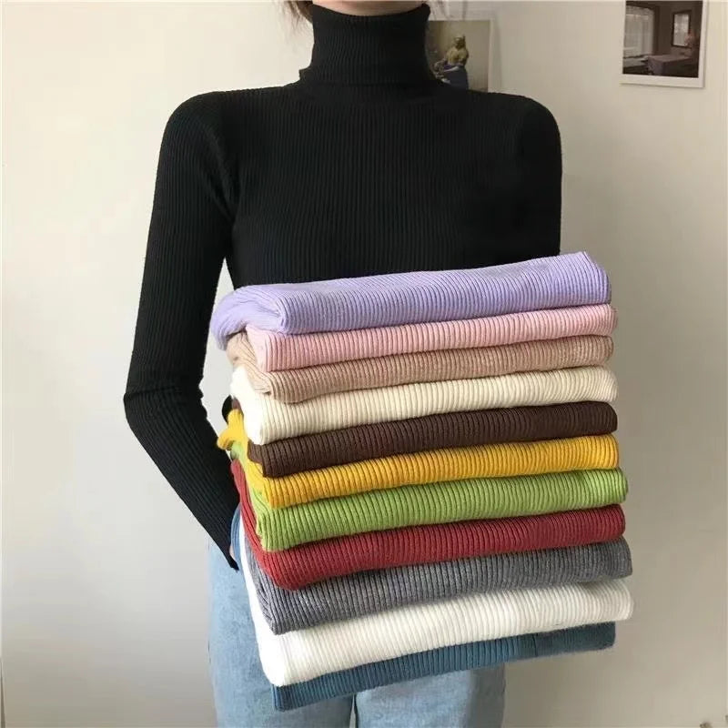 Women's Casual Turtleneck Knit Sweater