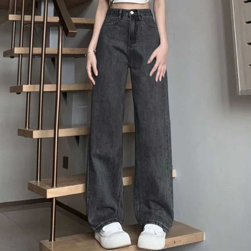 Vintage High Waist Wide Leg Jeans for Women