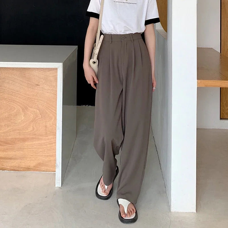 High Waist Stylish Loose Office Pants