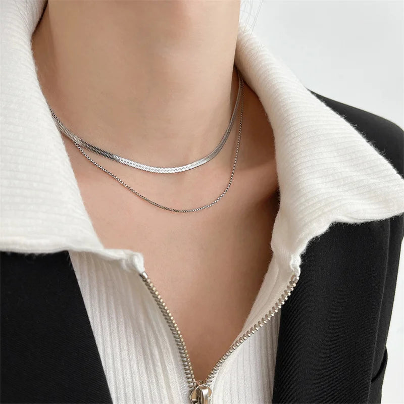 Trendy Gold Snake Chain Necklace