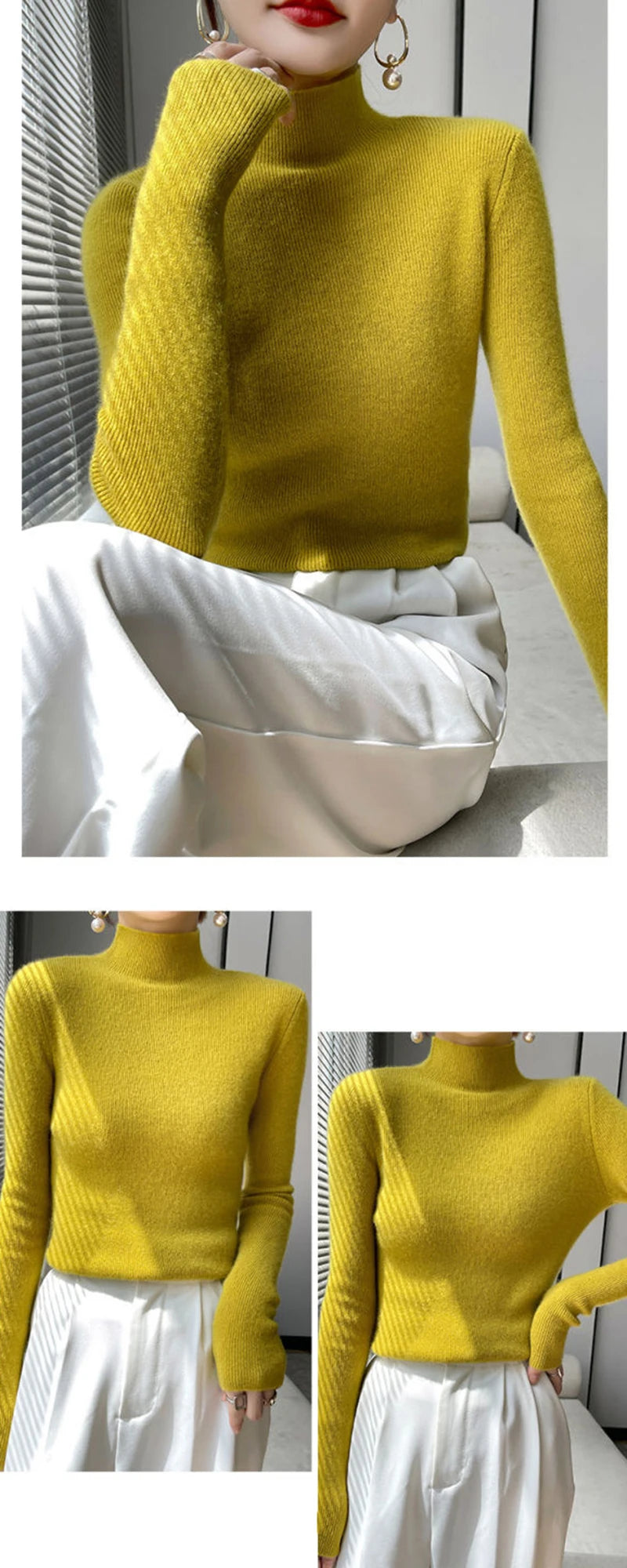 Half Turtleneck Knitted Sweater