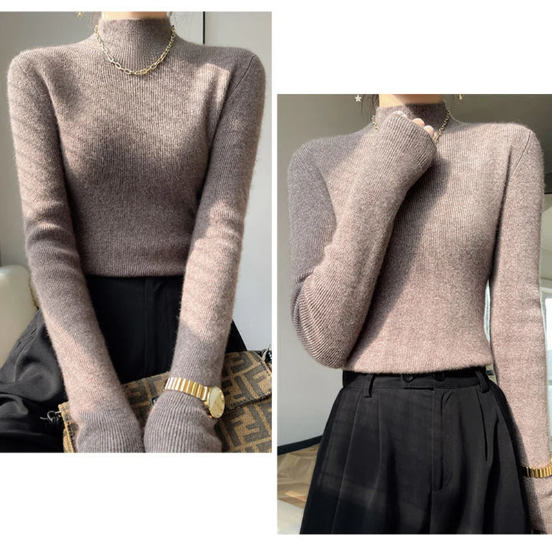 Half Turtleneck Knitted Sweater