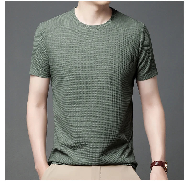 Men's Waffle Knit Short Sleeve Tee