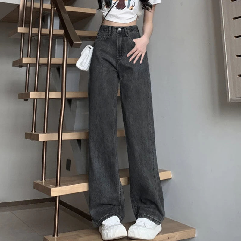 Vintage High Waist Wide Leg Jeans for Women