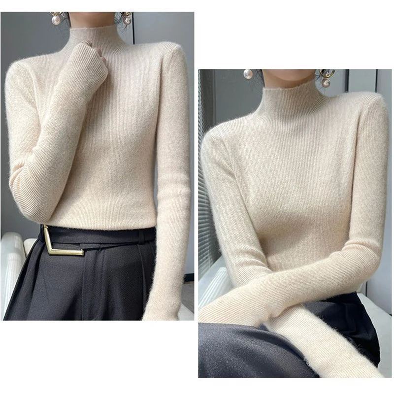 Half Turtleneck Knitted Sweater